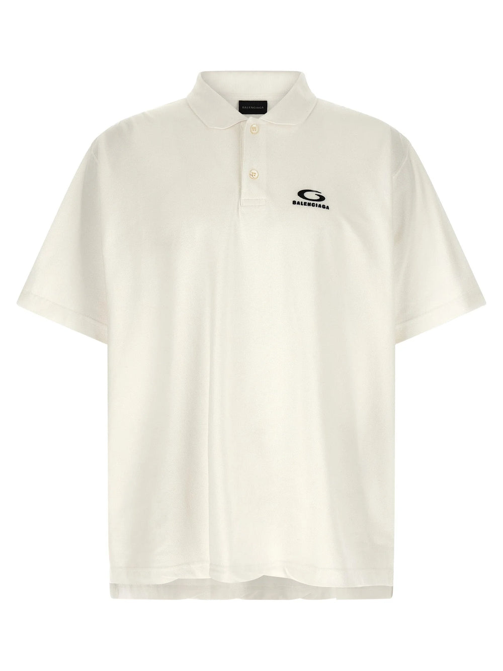 Balenciaga White Cotton Polo Shirt
