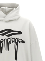Balenciaga White Cotton Sweatshirt