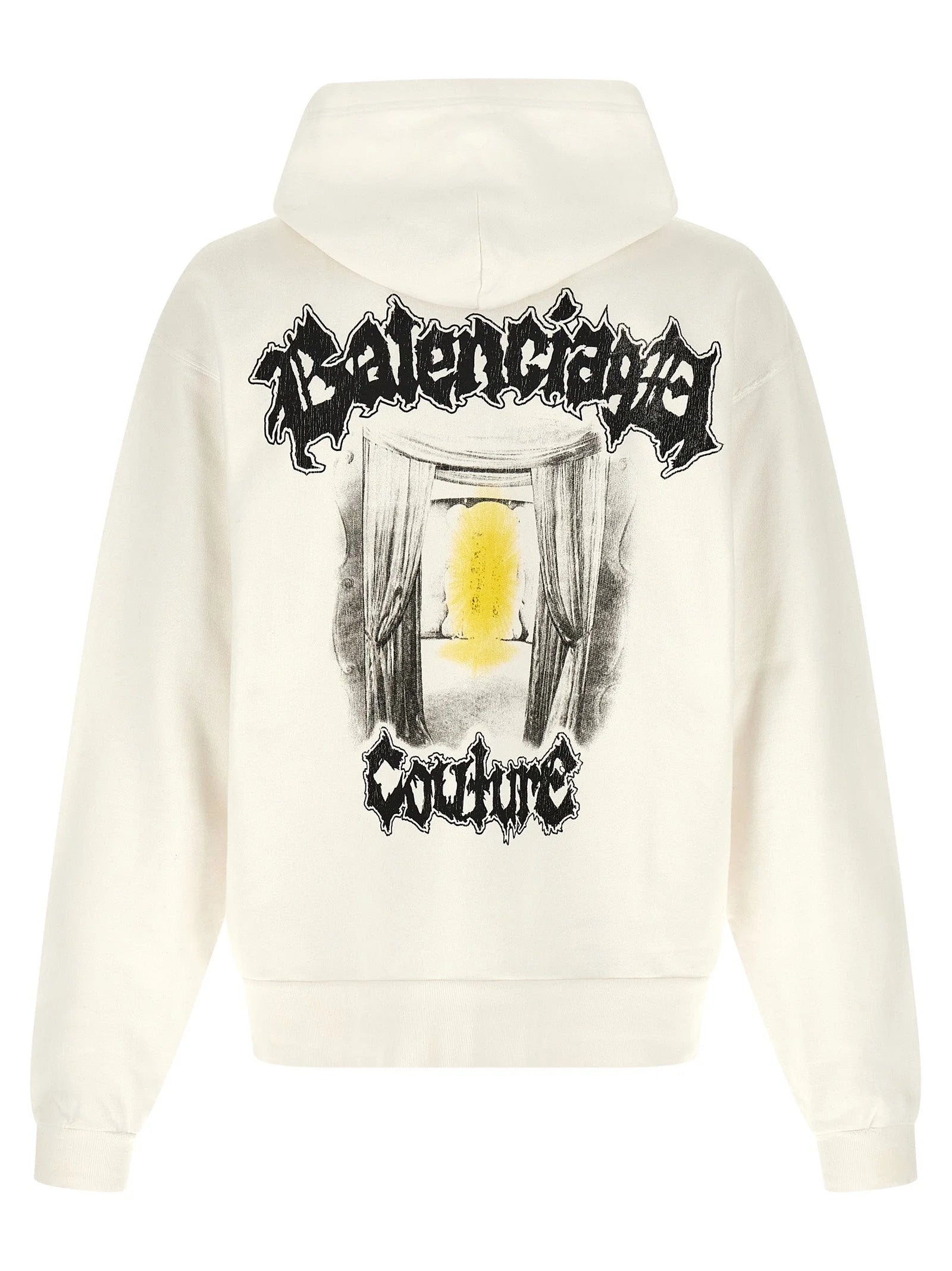 Balenciaga White Cotton Sweatshirt