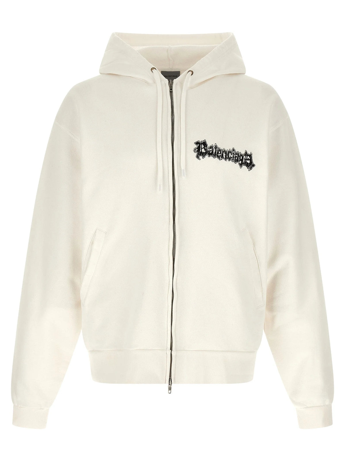 Balenciaga White Cotton Sweatshirt