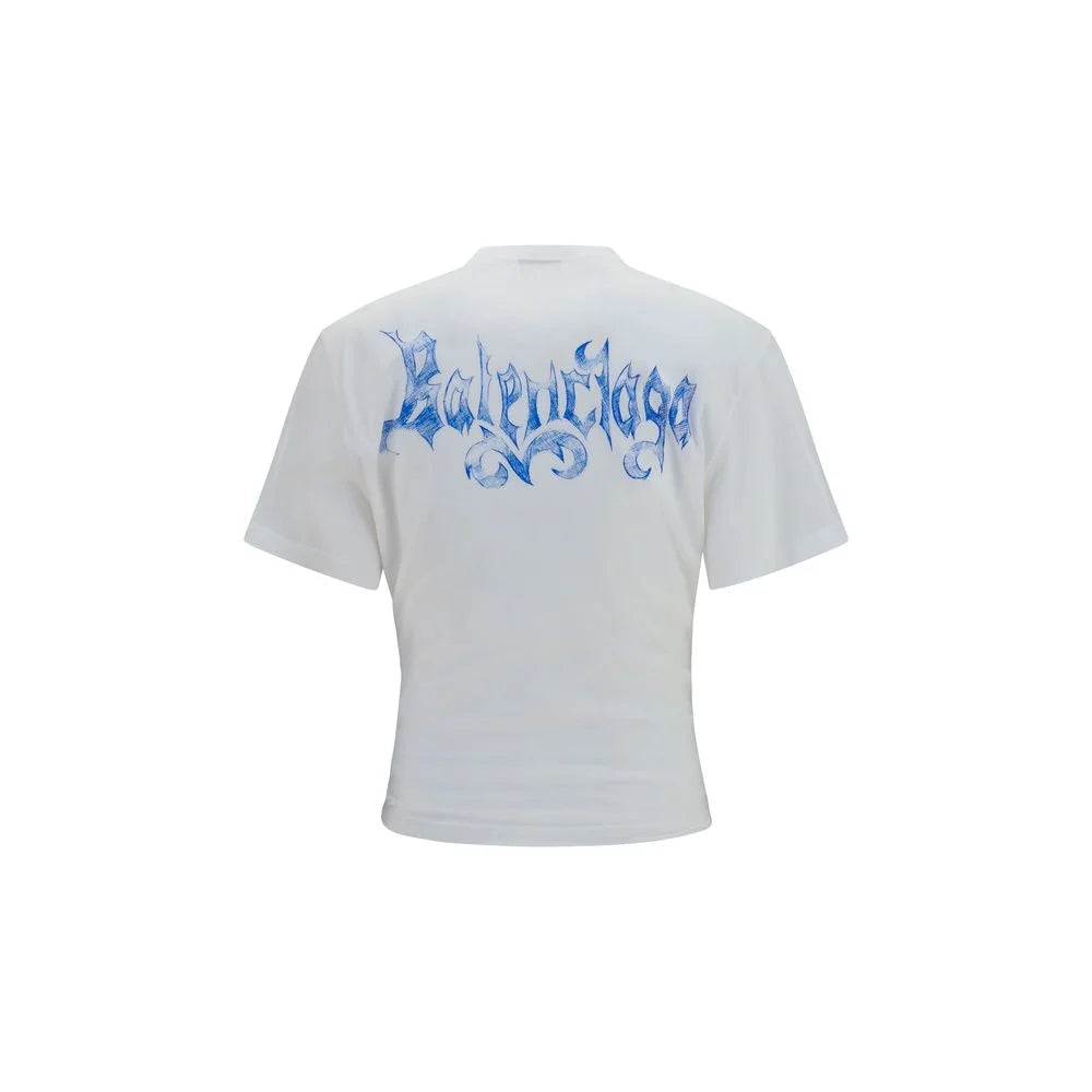 Balenciaga T-Shirt Bianco Cotone