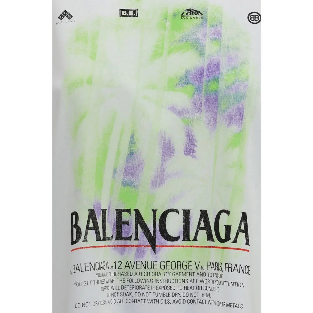 Balenciaga White Cotton T-Shirt - S