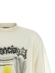 Balenciaga White Cotton T-Shirt - XS