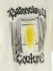 Balenciaga White Cotton T-Shirt - XS