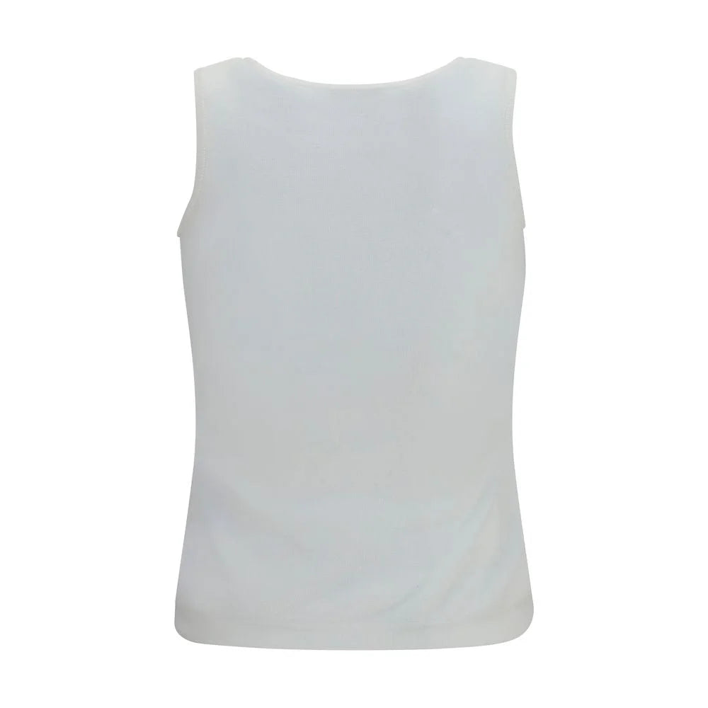 Balenciaga White Cotton Tank Tops
