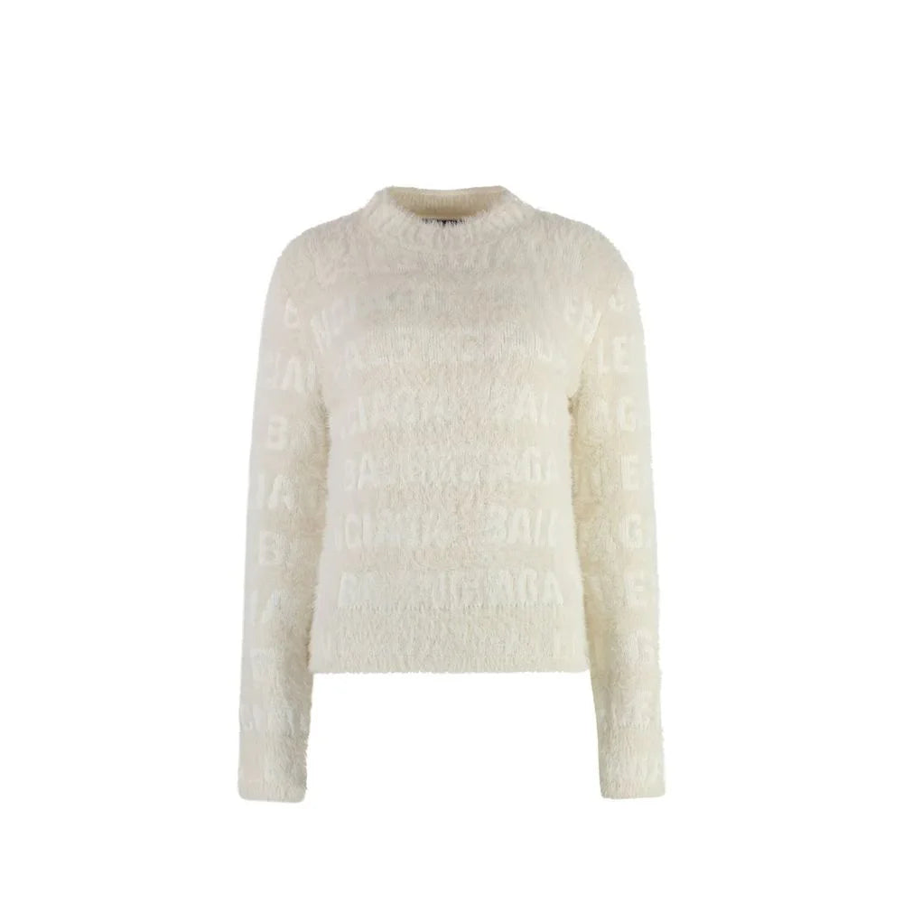 Balenciaga White Elastane Sweatshirt - M