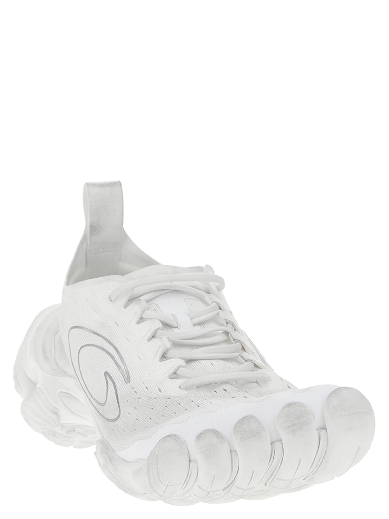 Balenciaga White Polyester Athletic Sneakers - EU 41 | US 8