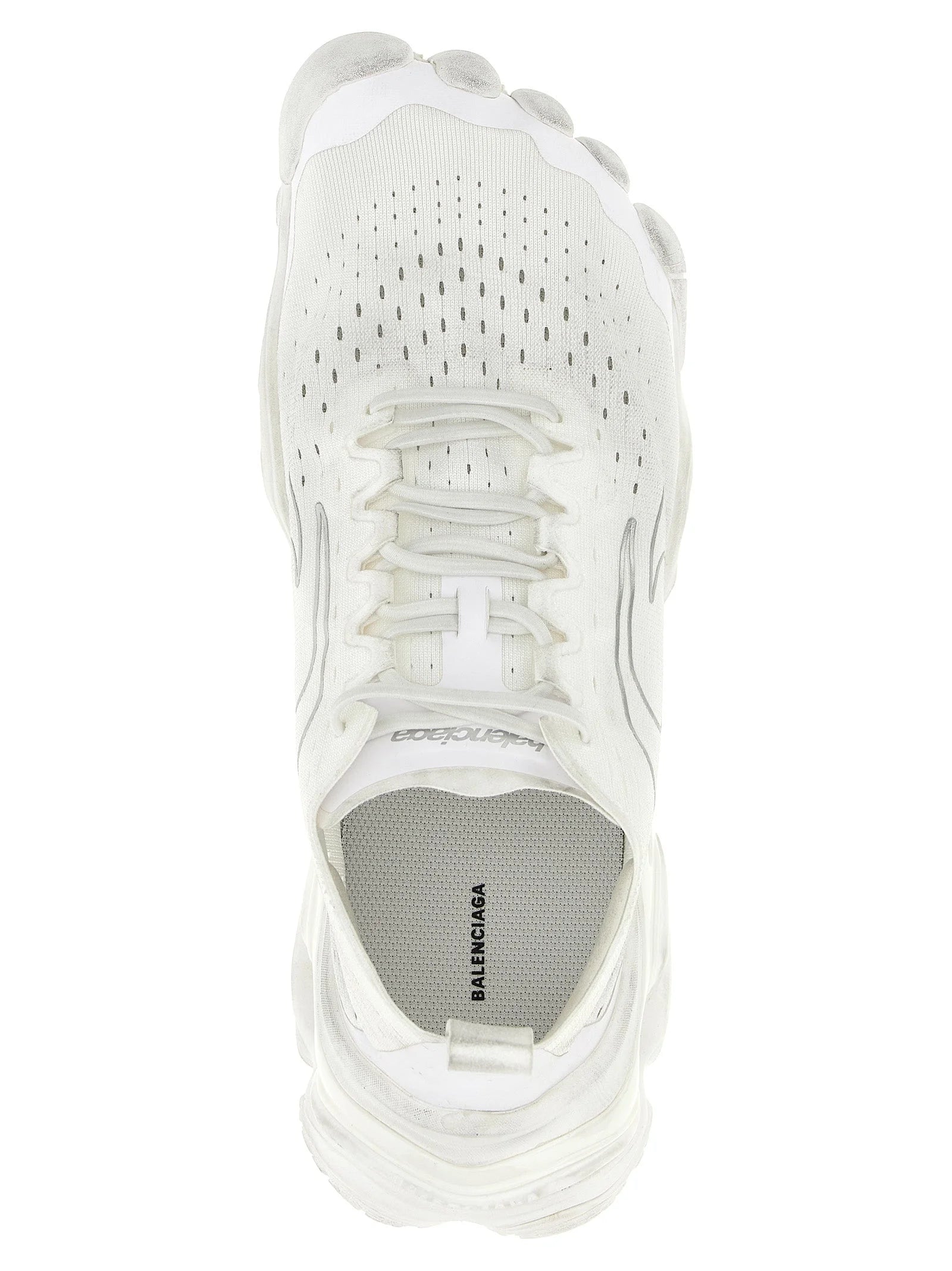 Balenciaga White Polyester Athletic Sneakers - EU 41 | US 8