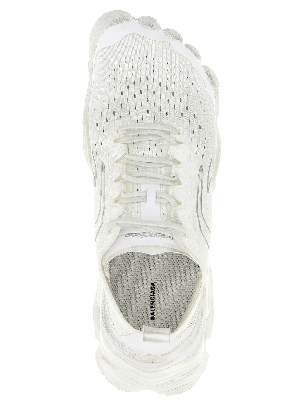 Balenciaga White Polyester Athletic Sneakers - EU 41 | US 8