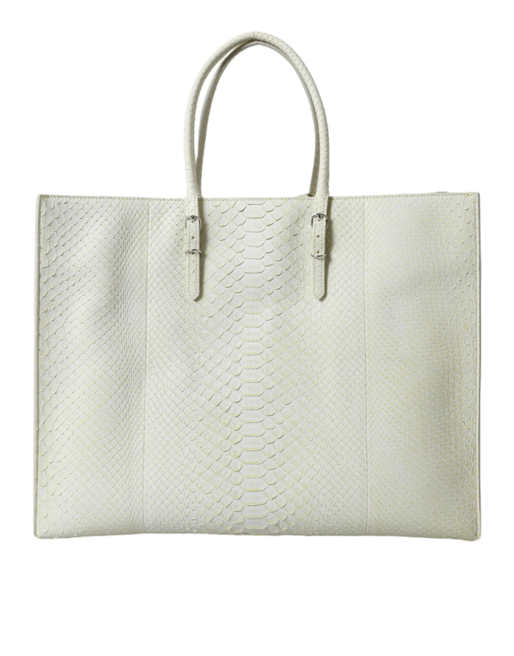 Balenciaga White Yellow Exotic Skin Leather Shopping Tote PAPIER Bag - Shopper Bags