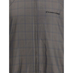Balenciaga Zipped Jacket with Brown and Blue checked motif - 1 - Track Jackets