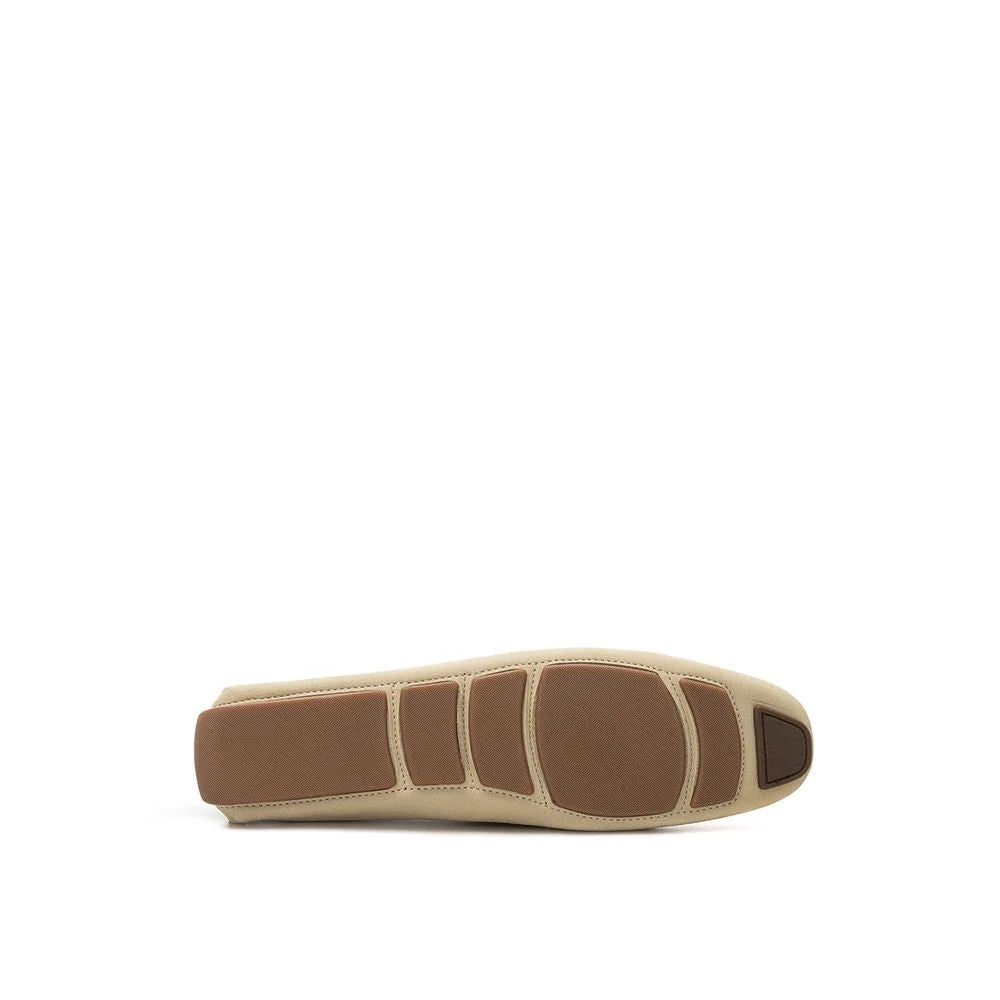 Bally Beige Leather Moccassin - Flats