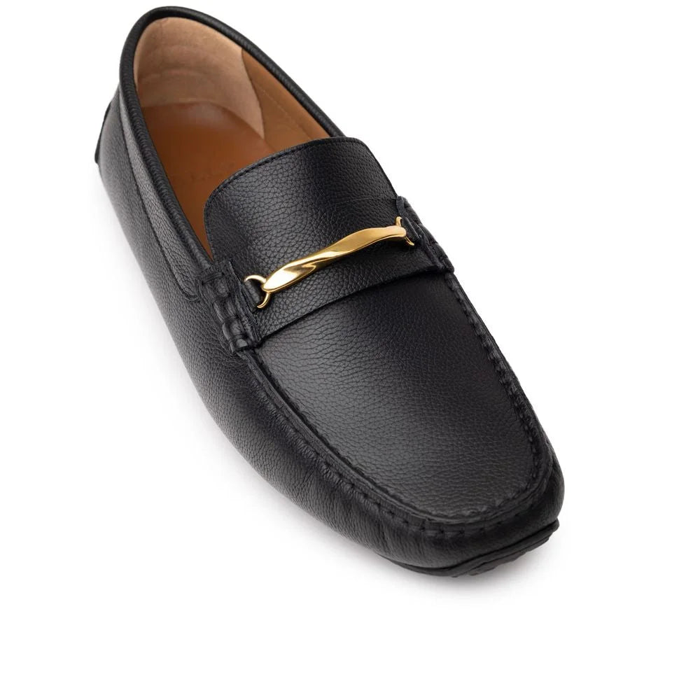 Bally Black Leather Moccassin - 7 - Flats