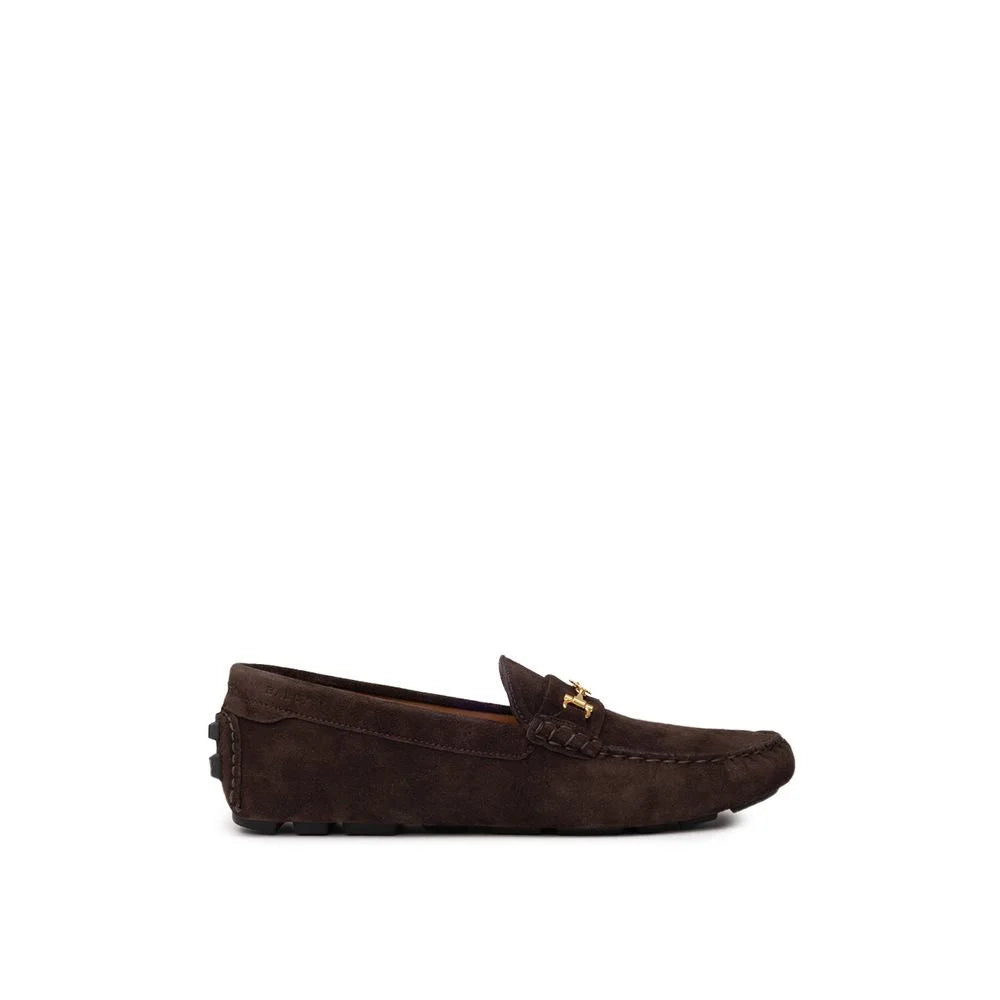 Bally Brown Leather Moccassin - Flats