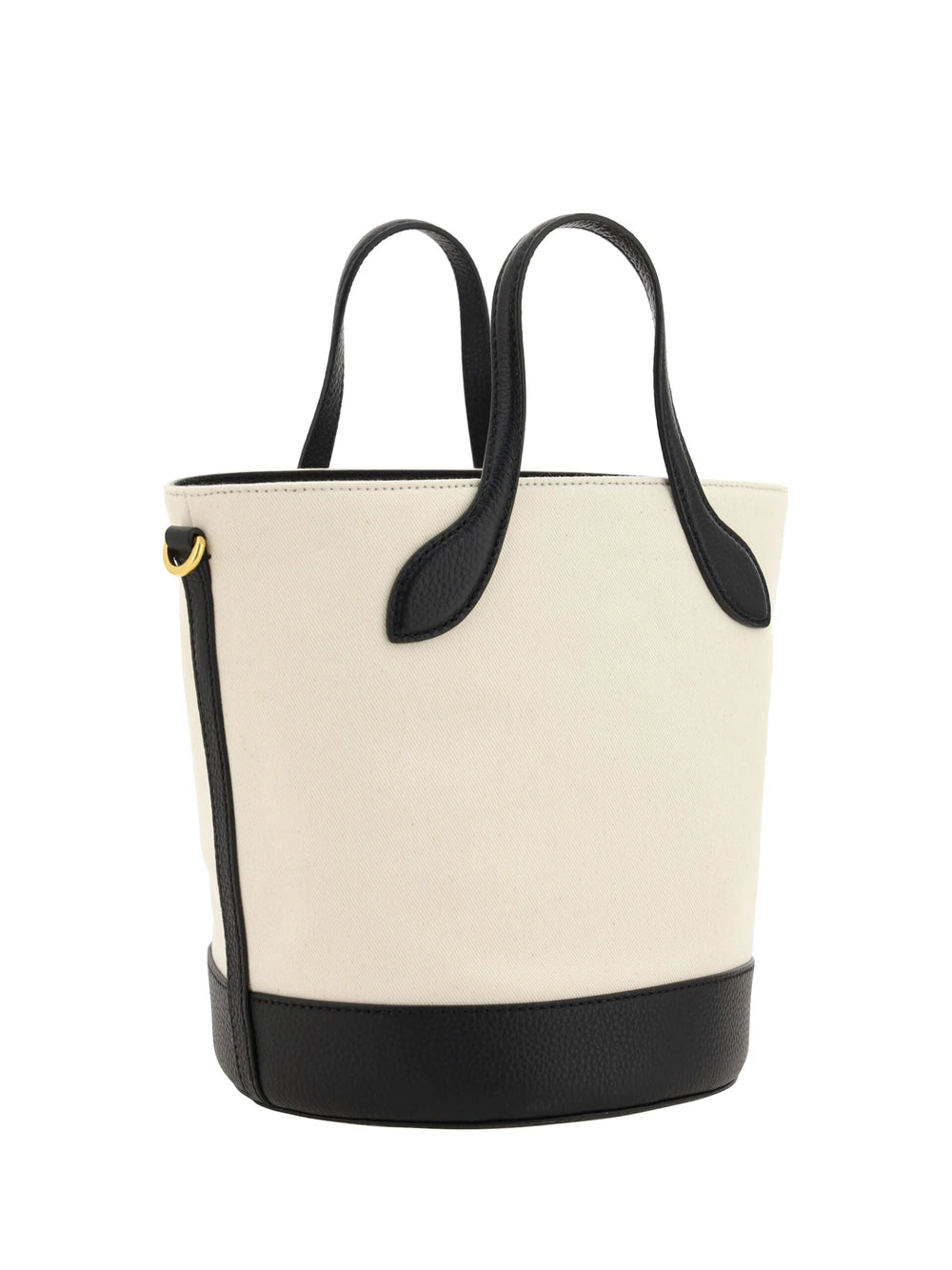 Bally Elegant Monogram Bucket Bag in Black & White - Bucket Bags