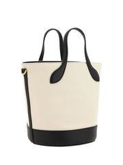 Bally Elegant Monogram Bucket Bag in Black & White - Bucket Bags