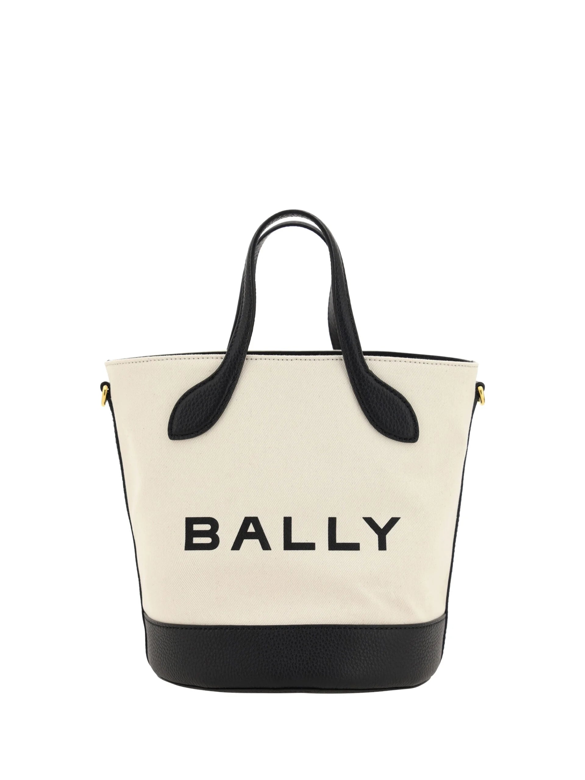 Bally Elegant Monogram Bucket Bag in Black & White - Bucket Bags