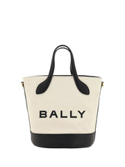 Bally Elegant Monogram Bucket Bag in Black & White - Bucket Bags