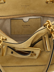 Balmain Beige Calfskin Shoulder Bag