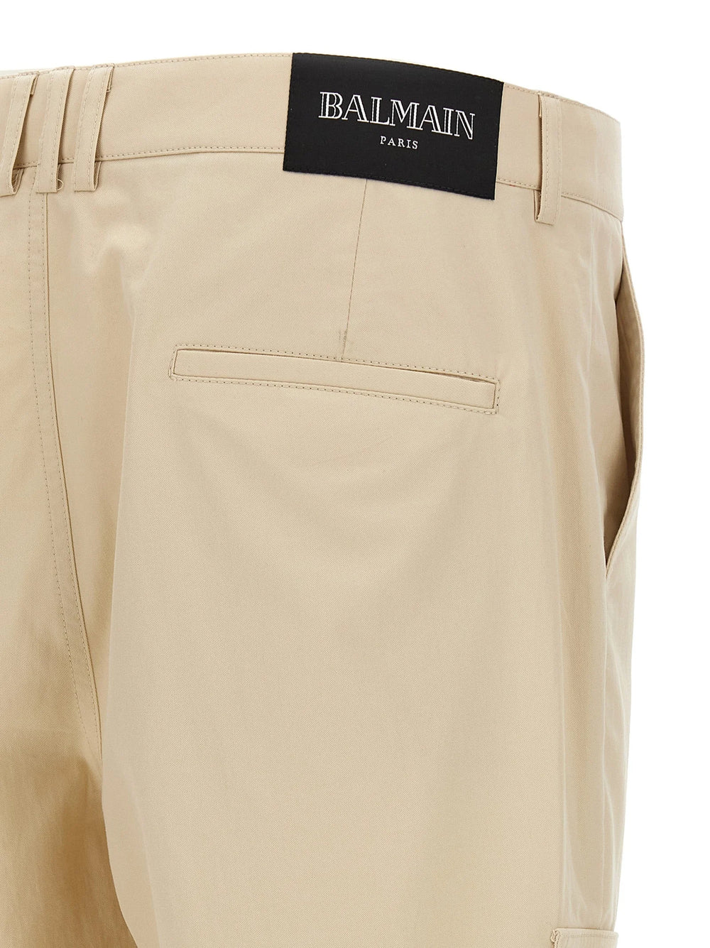 Balmain Beige Cotton Cargo Pants