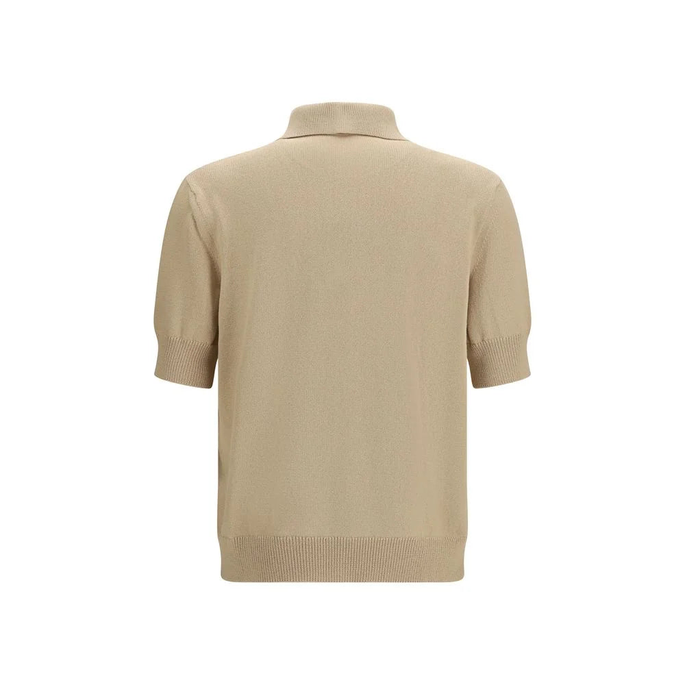 Balmain Béžové polo tričko z bavlny