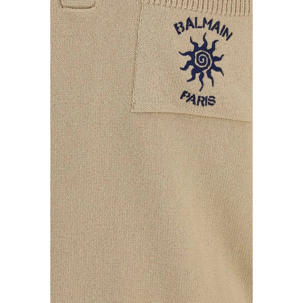 Balmain Béžové polo tričko z bavlny