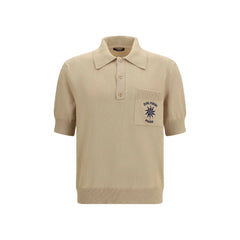 Balmain Béžové polo tričko z bavlny