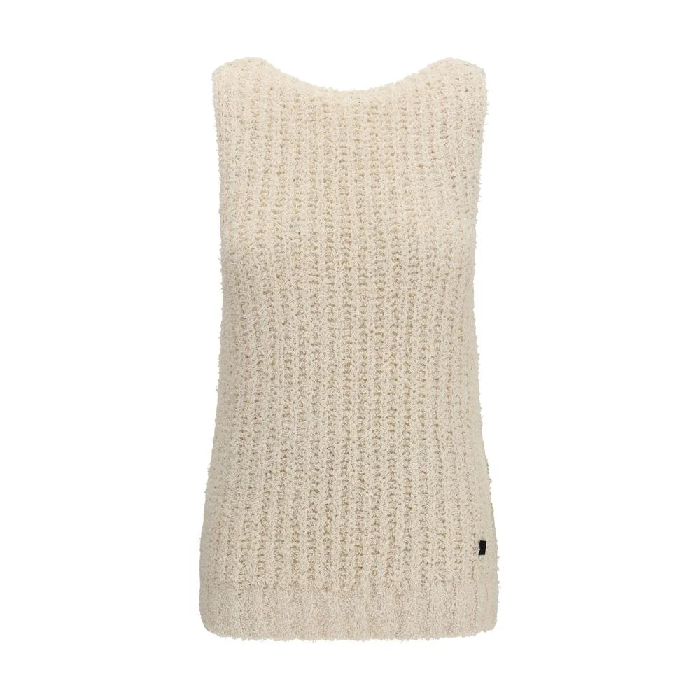 Balmain bézs pamac ujjatlan pulóver
