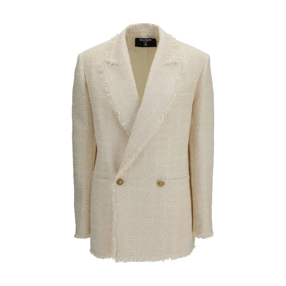 Balmain Beige Polyester Jackets And Coat - IT38 | S
