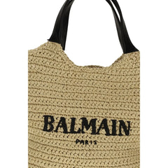 Borsa a tracolla Balmain in viscosa beige