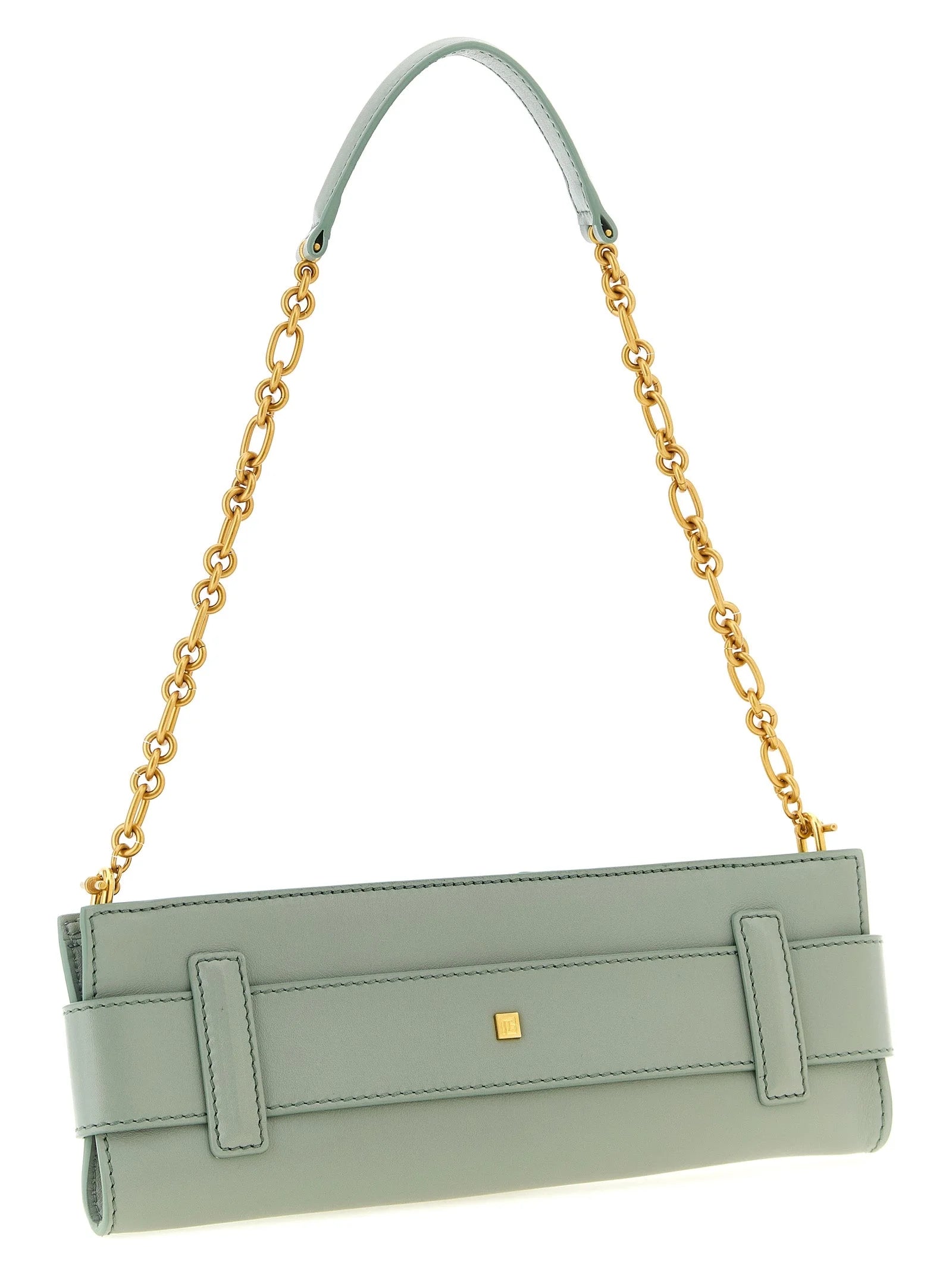 Balmain Bicolor Calfskin Clutch Bag