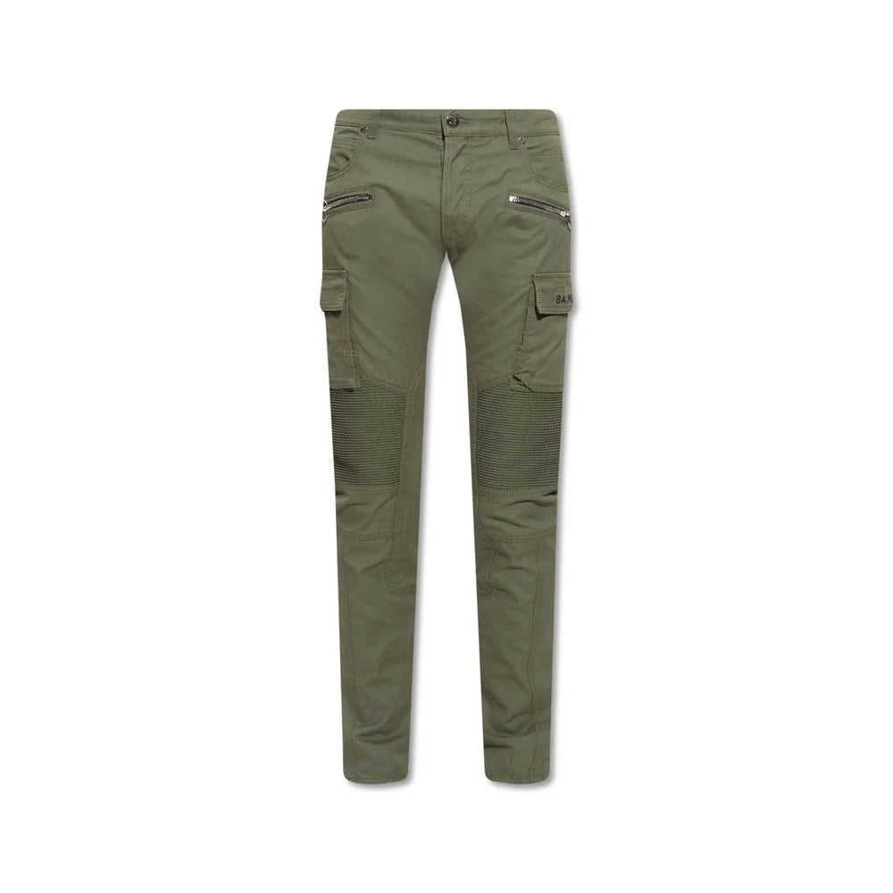 Balmain Bicolor Cotton Cargo Pants