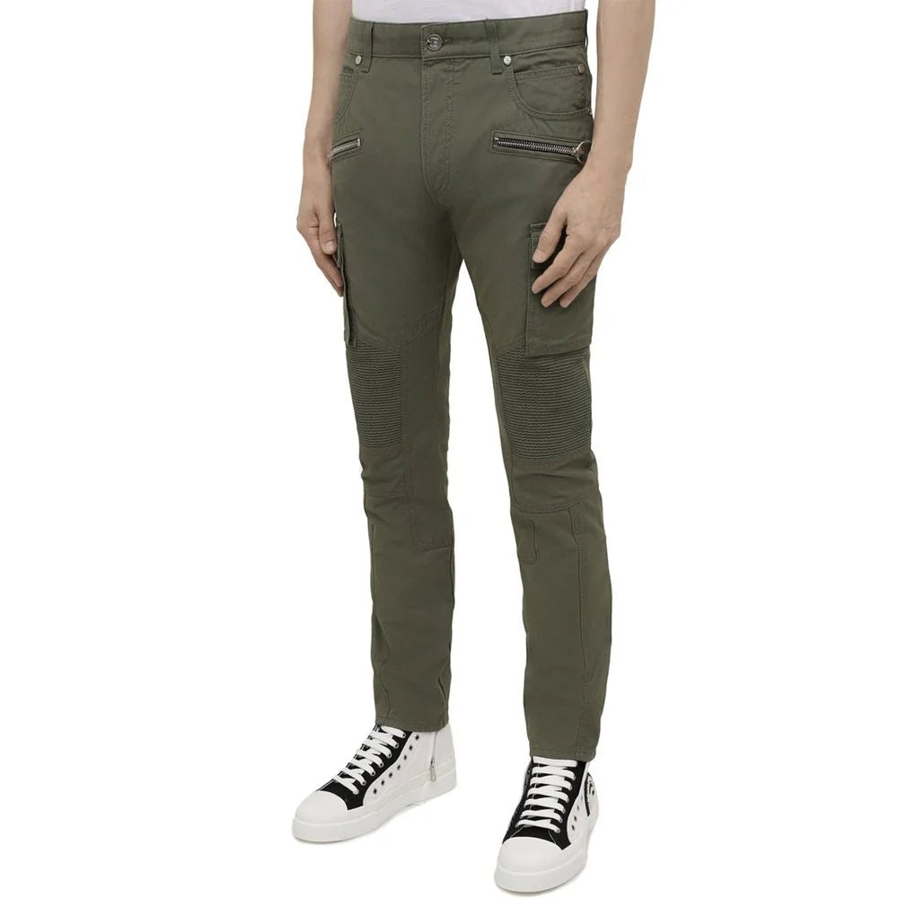 Balmain Bicolor Cotton Cargo Pants
