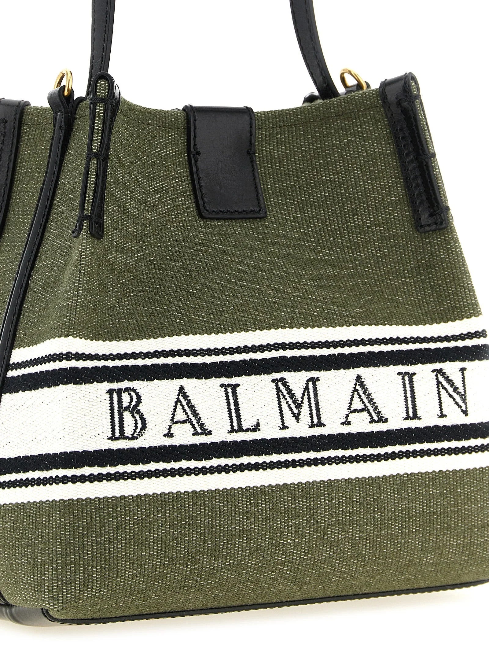 Balmain Bicolor Cotton Handbag