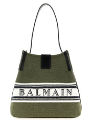 Balmain Bicolor Cotton Handbag