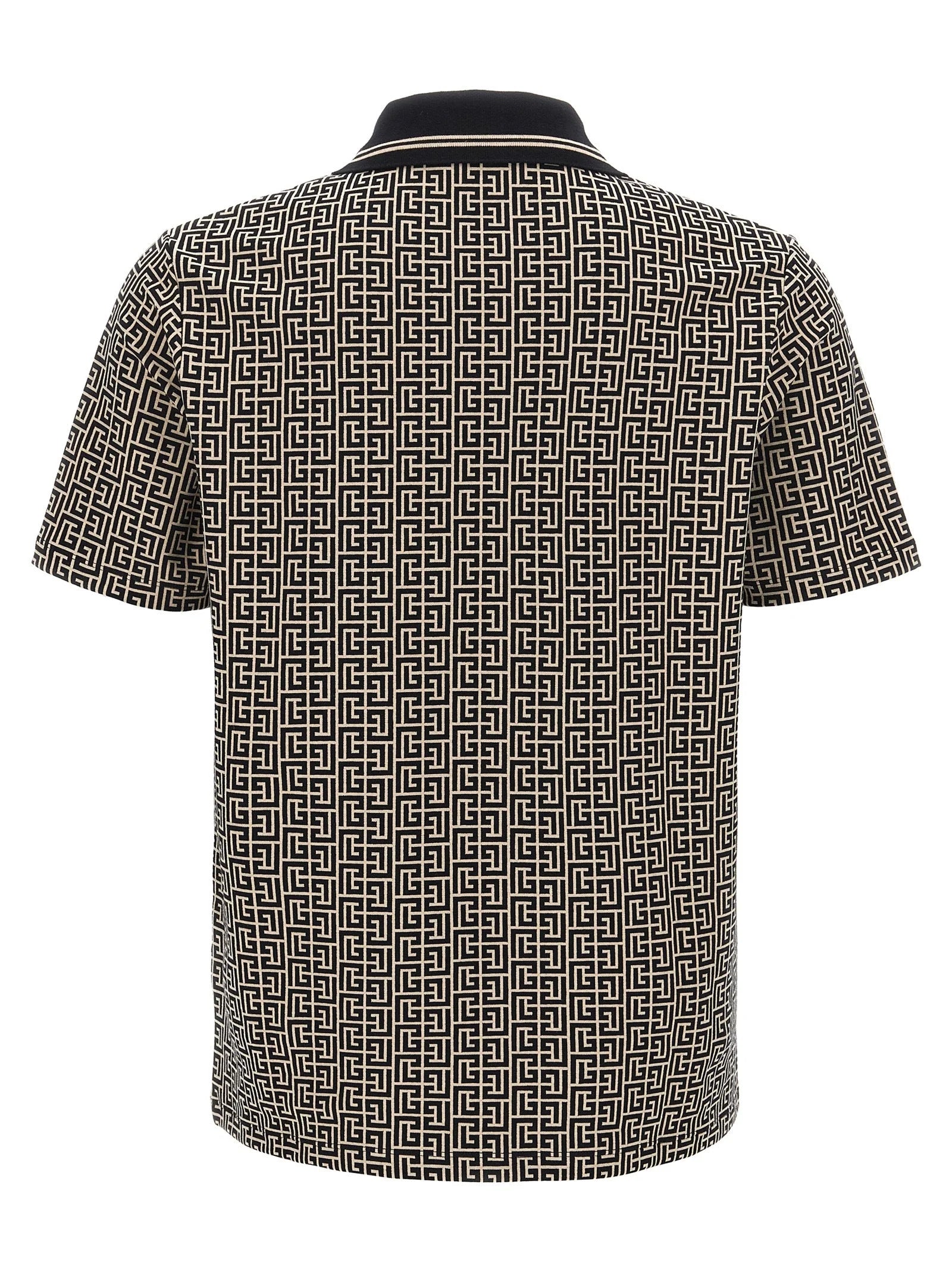Balmain Bicolor Cotton Polo Shirt