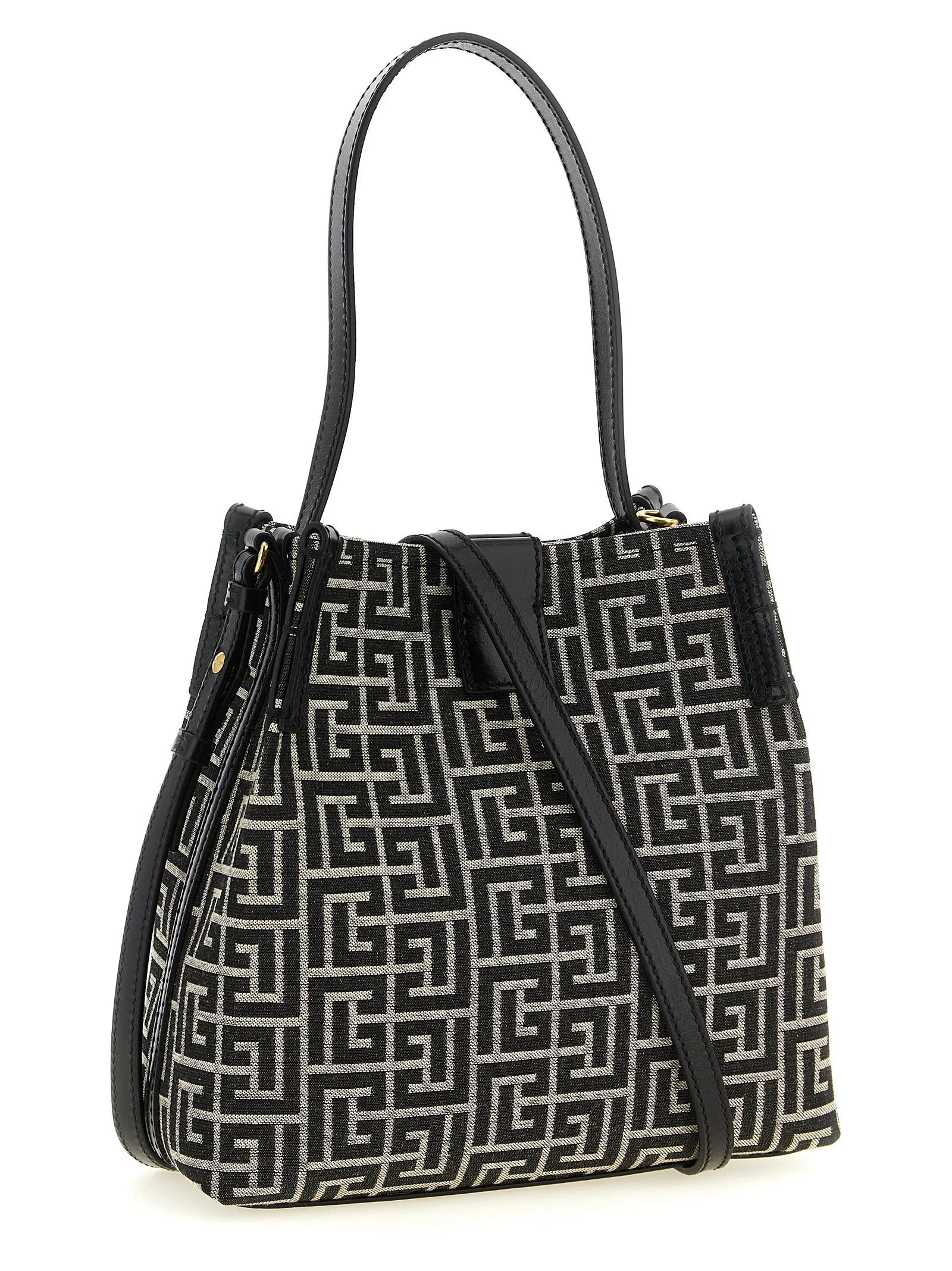 Balmain Bicolor Cotton Shoulder Bag