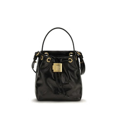 Balmain Black Calf Leather Bos Taurus Backet Bag