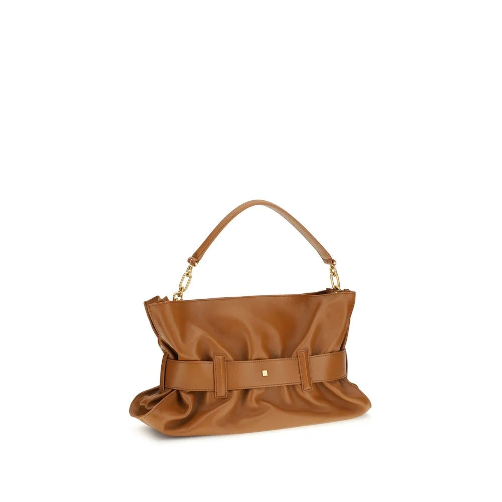Balmain Black Calf Leather Bos Taurus Handbag