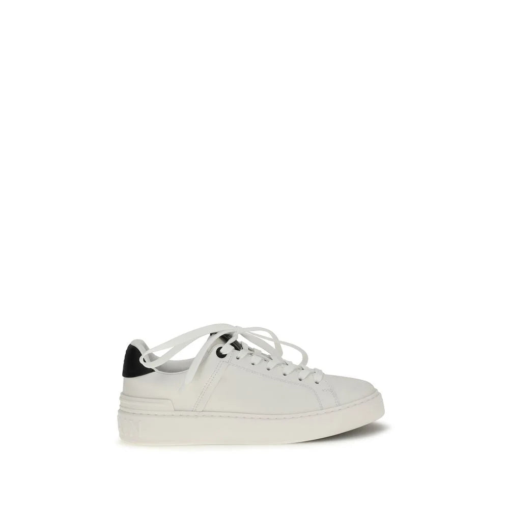 Balmain Black Calf Leather Bos Taurus Low Top Sneakers - EU40/US10