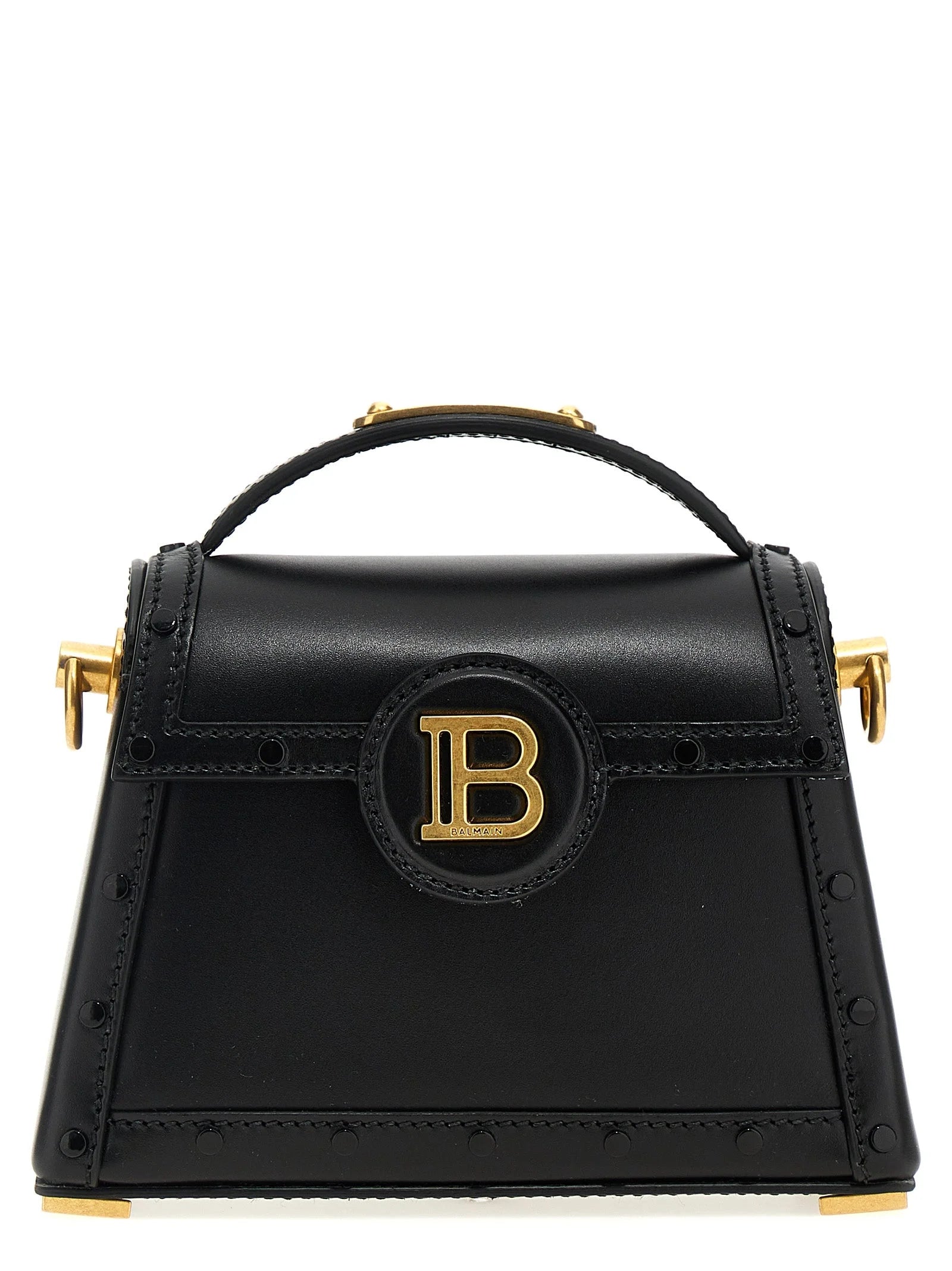 Balmain Black Calfskin Handbag