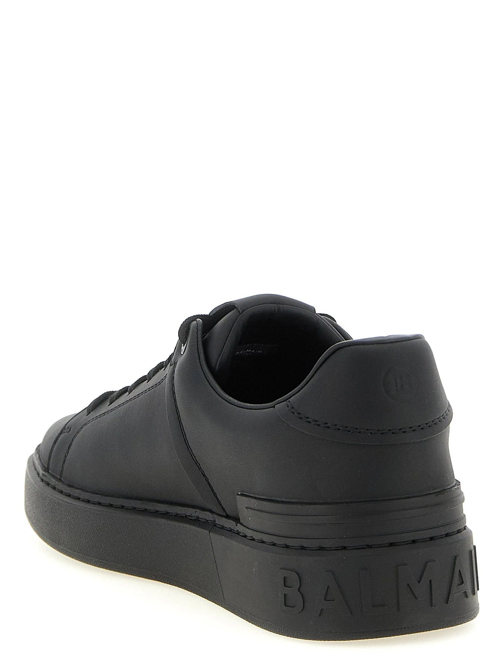 Balmain Black Calfskin Low Top Sneakers
