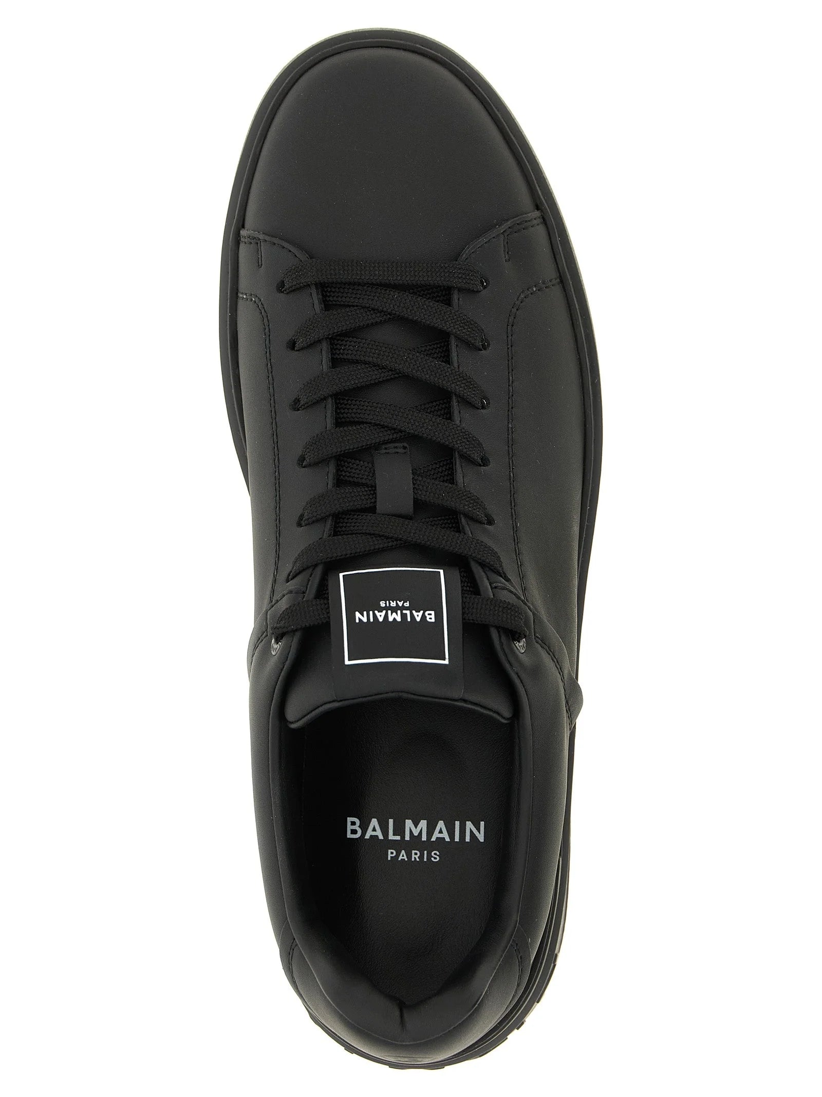 Balmain Black Calfskin Low Top Sneakers