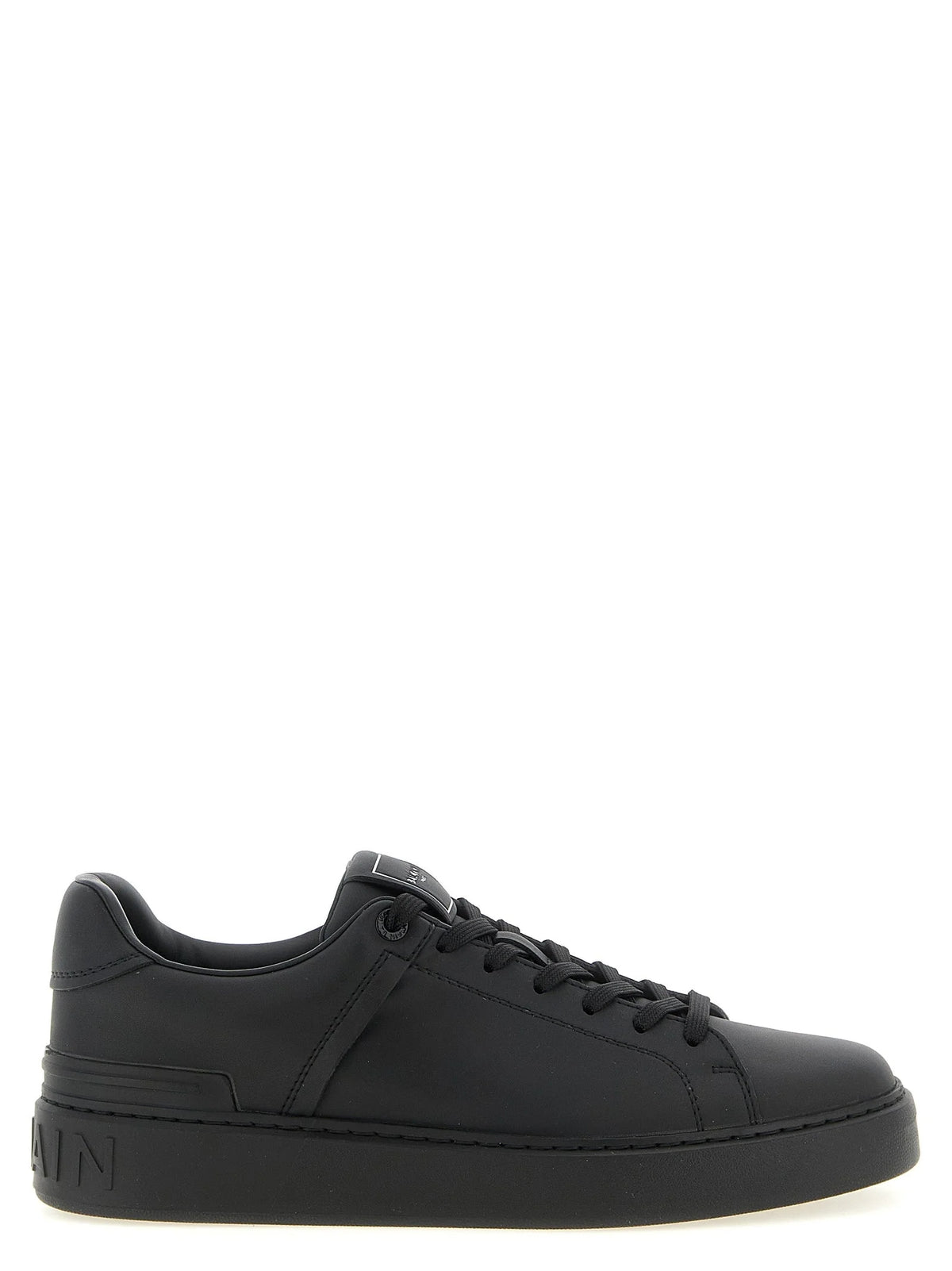 Balmain Black Calfskin Low Top Sneakers