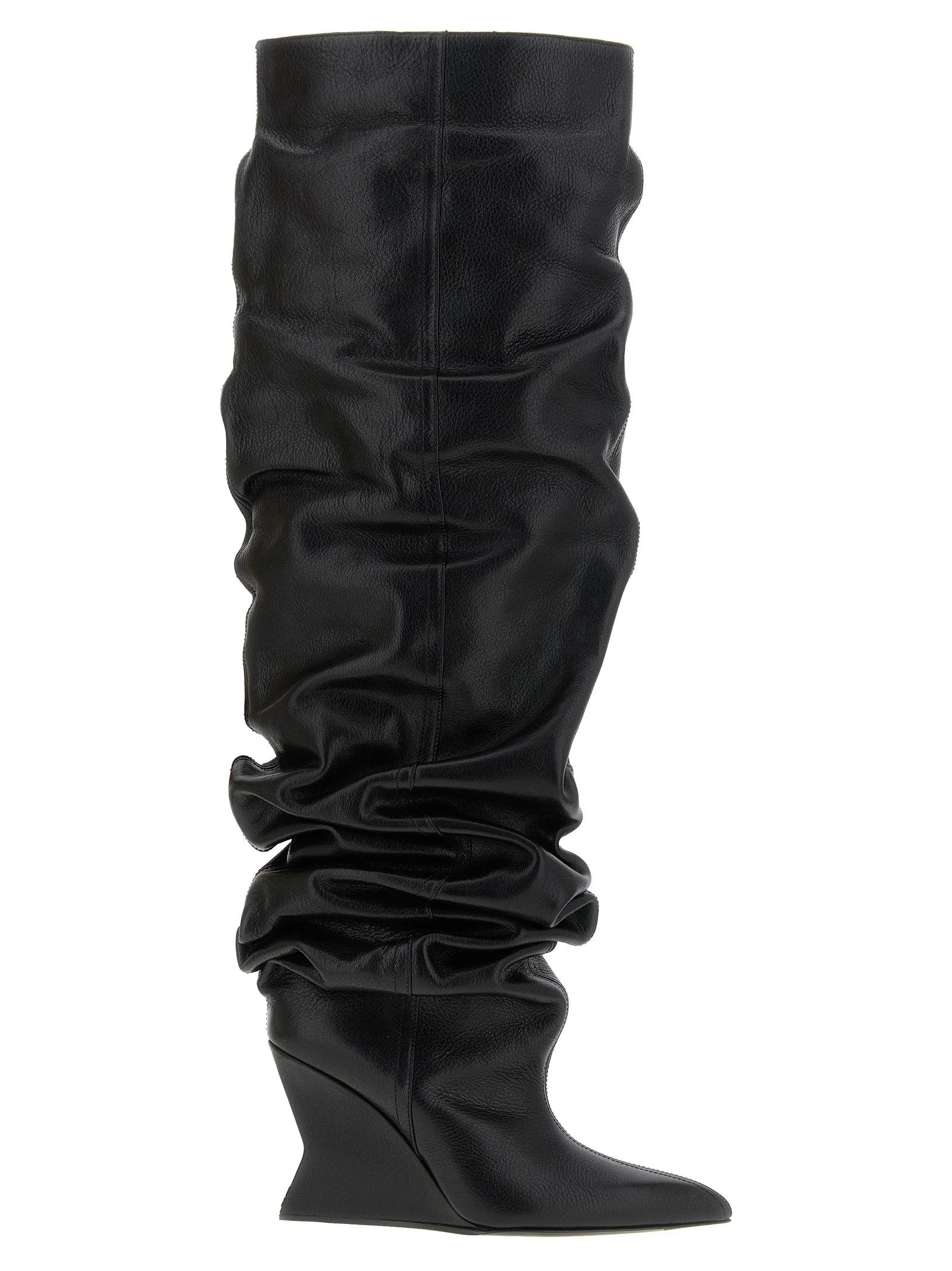 Balmain Black Calfskin Over The Knee