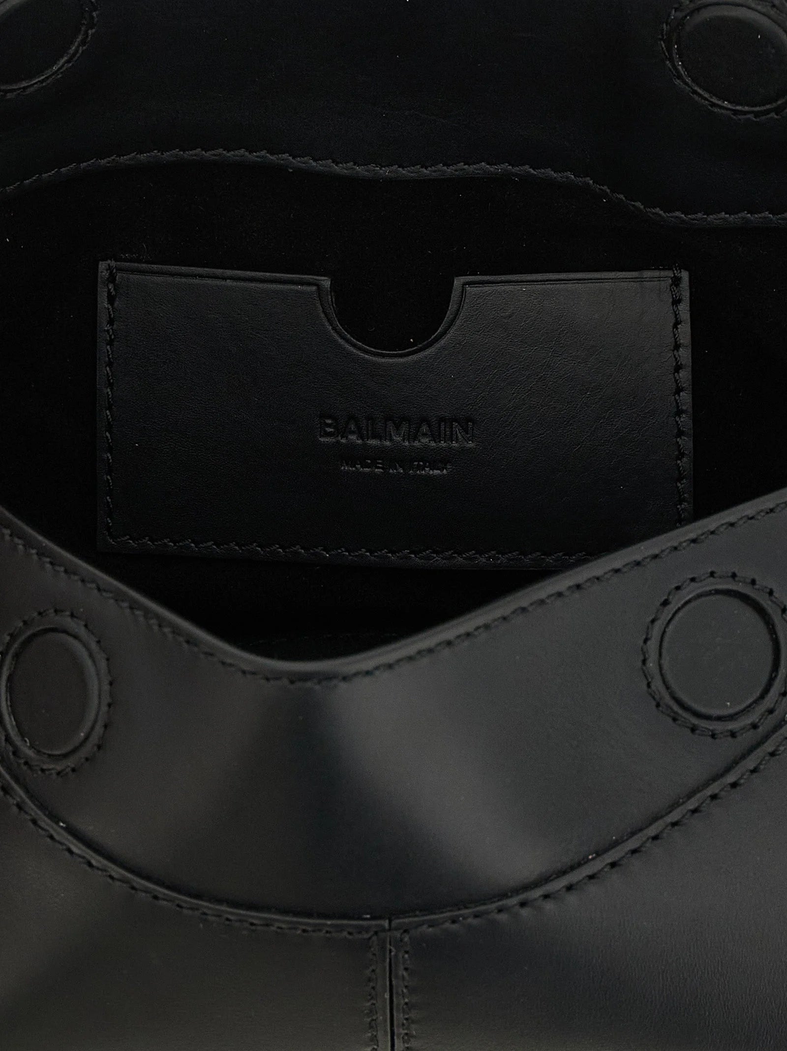 Balmain Black Calfskin Shoulder Bag