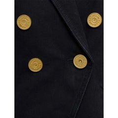 Balmain Black Cotton Blazer - 36