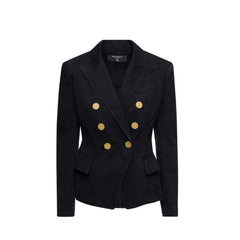 Balmain Black Cotton Blazer - 36