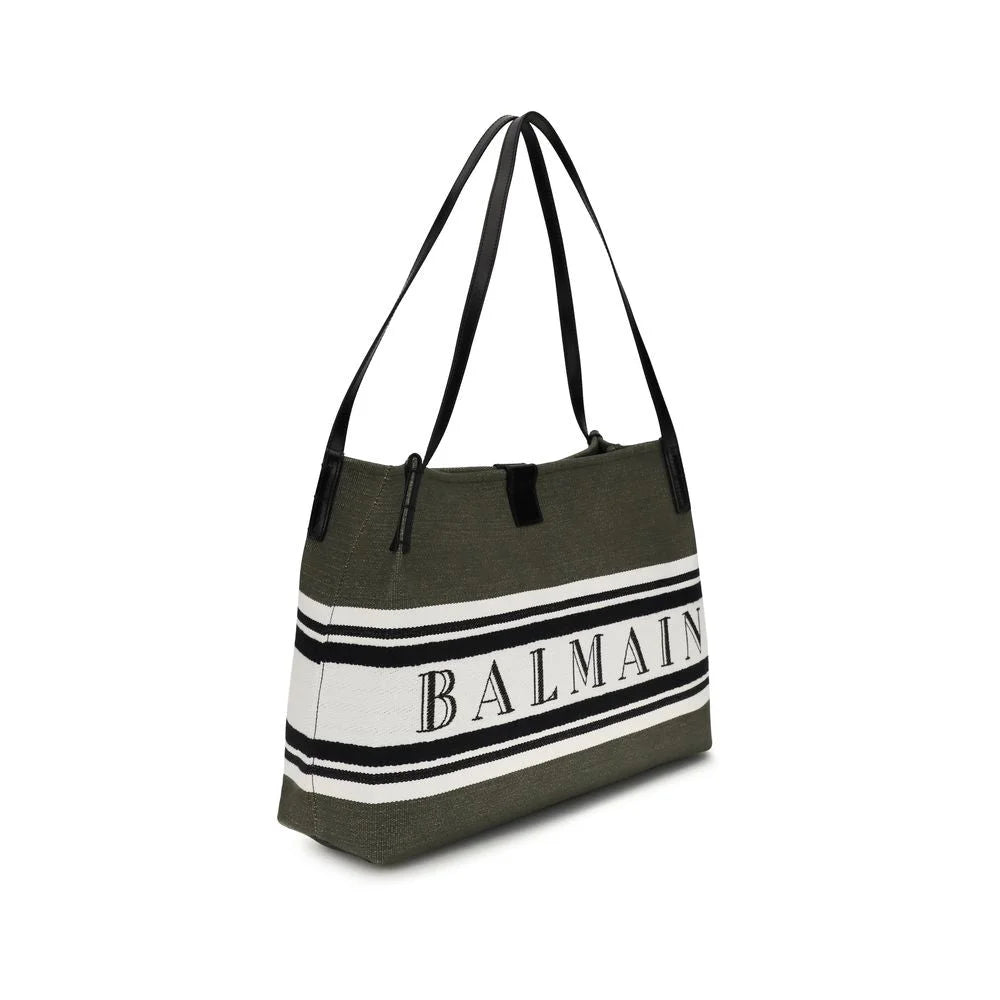 Balmain Black Cotton Handbag