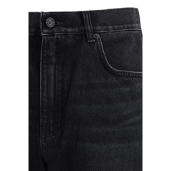 Balmain Black Cotton Jeans Denim